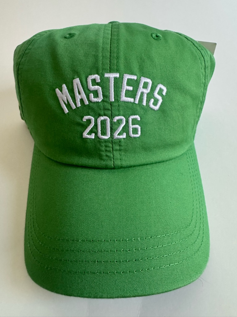 Masters 2026 Lime Green Embroidered Golf Cap. Cotton. Nwt.